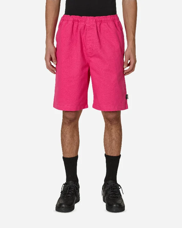 Comfortable Cotton Shorts for Women-Brushed Beach Shorts Hot Pink