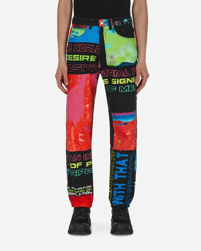 Custom Pants for Hiking and Trekking-S.O.M 1994 Denim Pants Multicolor