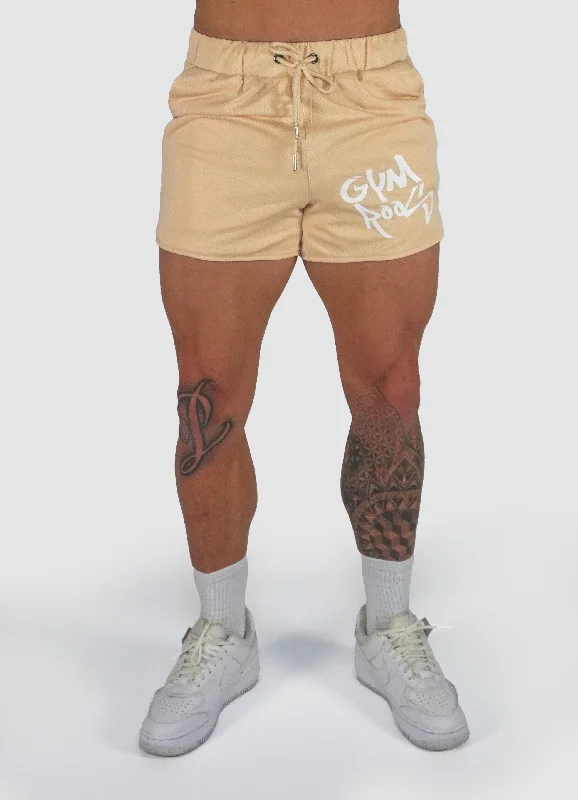 Personalized Shorts for Groups-Script Shorts - Tan