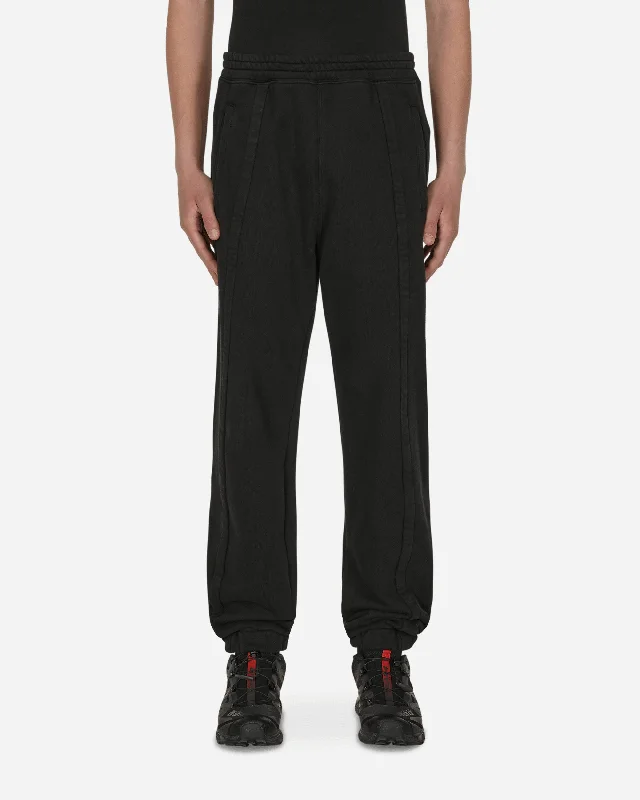 Custom Pants for Everyday Use-Panel Basic Sweatpants Black