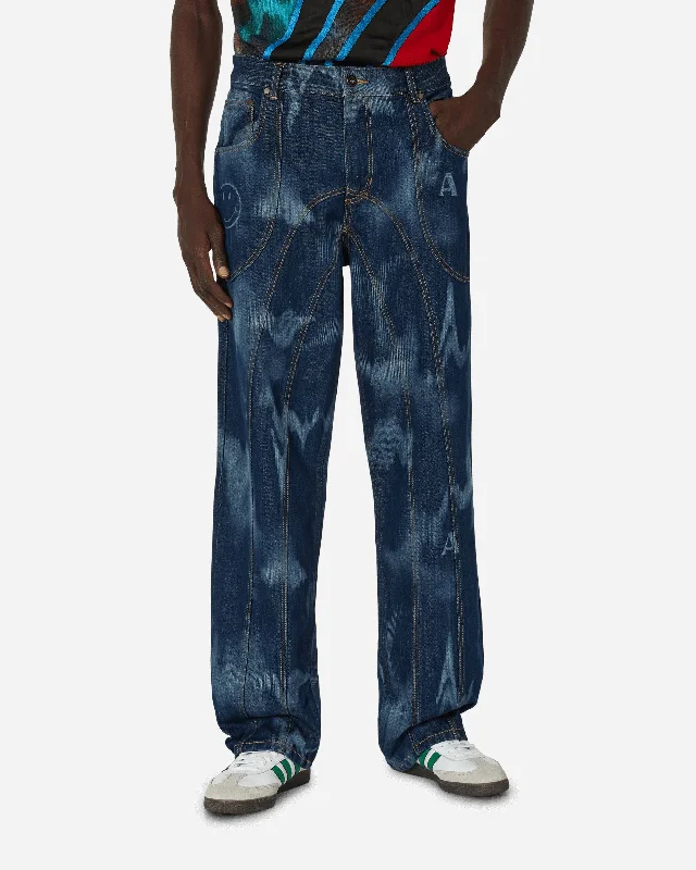 Custom Pants for Business Casual-Smiley Signature Low Rise Jeans Indigo