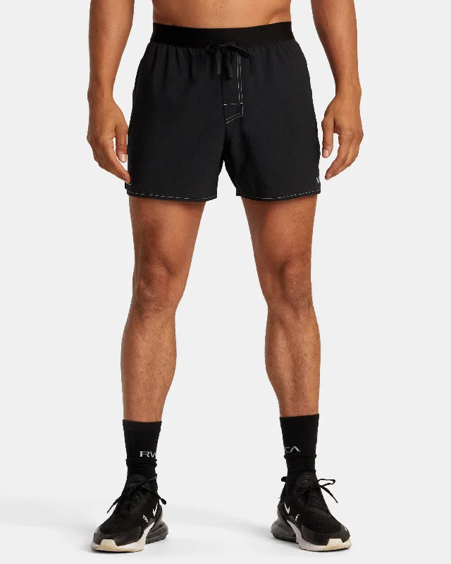 Cargo Shorts for Women-RVCA Runner 14" Elastic Waist Shorts - Black 2