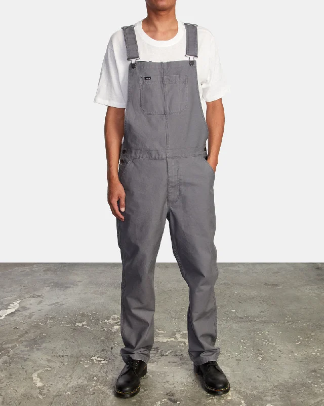 Custom Pants for Warm Weather Wear-Chainmail Relaxed Fit Overalls - Smoke