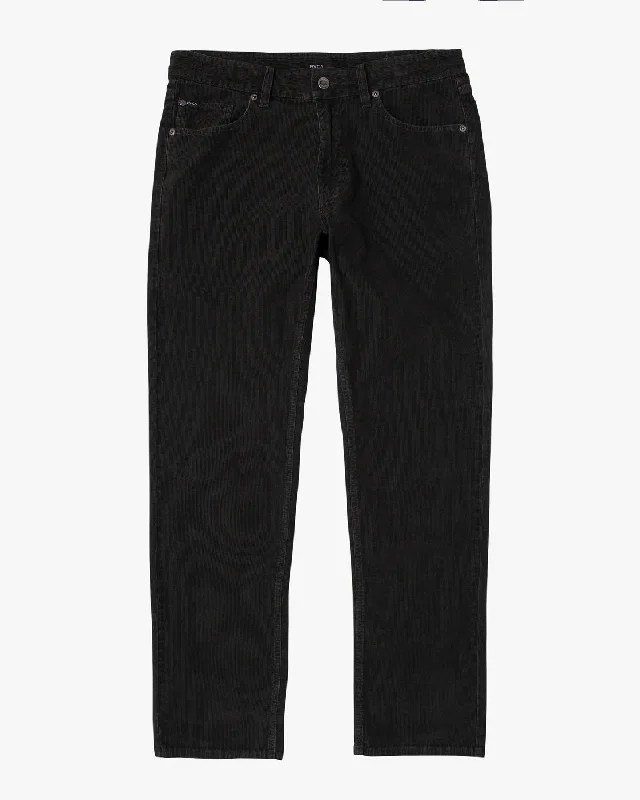 Custom Pants for Active Lifestyles-Daggers Pigment Corduroy Pants - Pirate Black