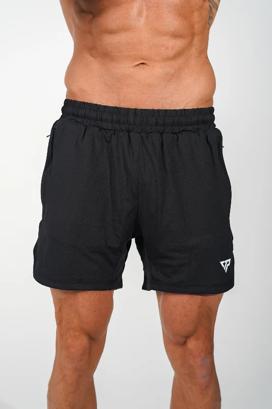 Vintage Shorts for Women-KTP MEN'S HI TECH SHORTS - BLACK