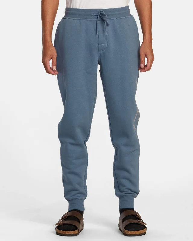 Custom Pants for Trendy Outfits-Big RVCA Sweatpants - Industrial Blue