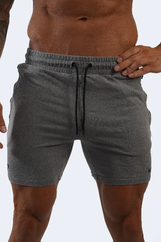 Breathable Shorts for Running-ESSENTIAL SHORTS 2.0 - CHARCOAL