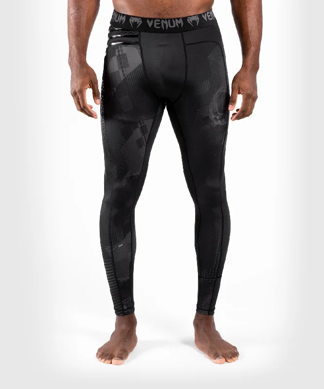 Custom Pants for Groups-Venum Skull Compression Tights - Black/Black