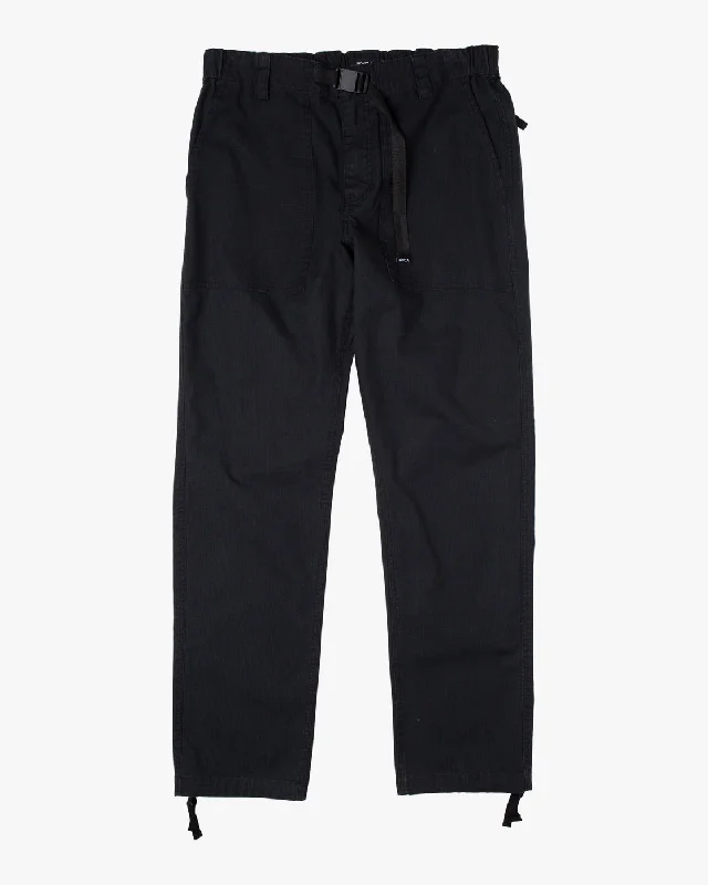 Custom Pants with Secure Pockets-All Time Surplus Straight Fit Pants - RVCA Black