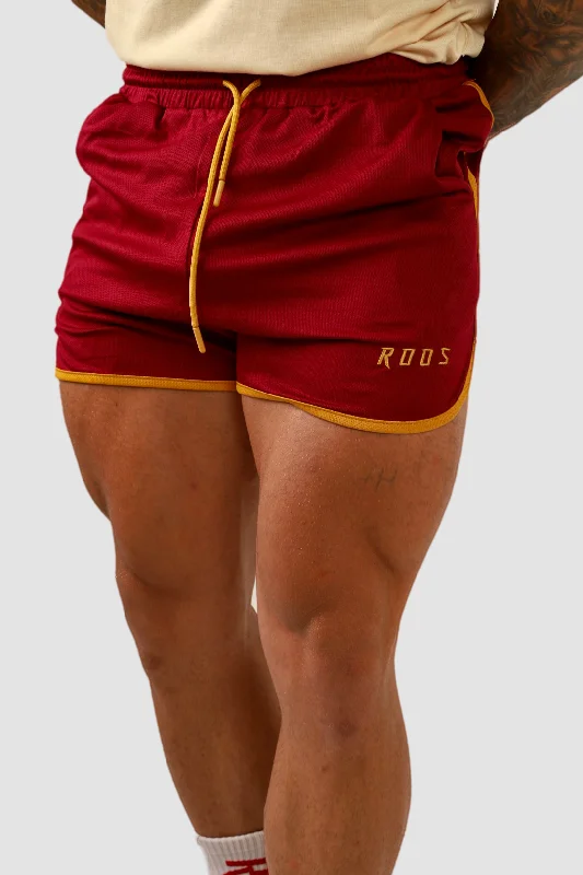 Shorts for Custom Branding-Retro Shorts - Maroon