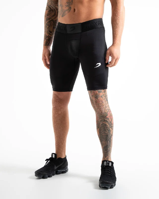 Shorts for Group Photoshoots-Saddler Compression Shorts - Black