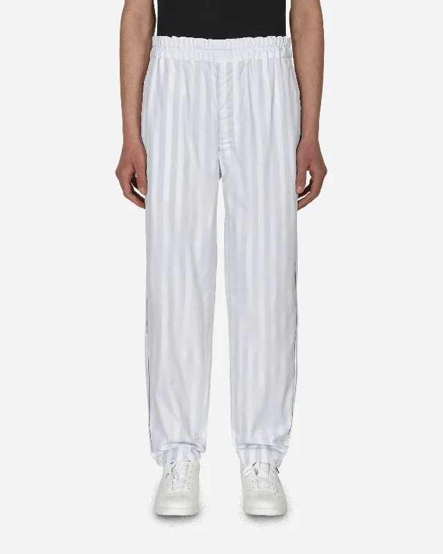 Custom Pants for Technicians-Stripe Trousers White