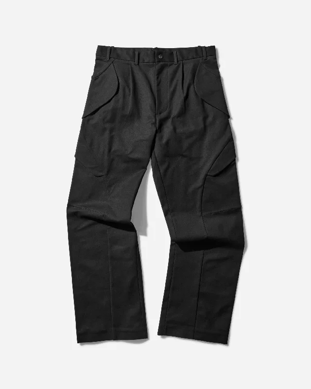 Custom Pants with Stripes-Men's Brace Trousers Shungite Black