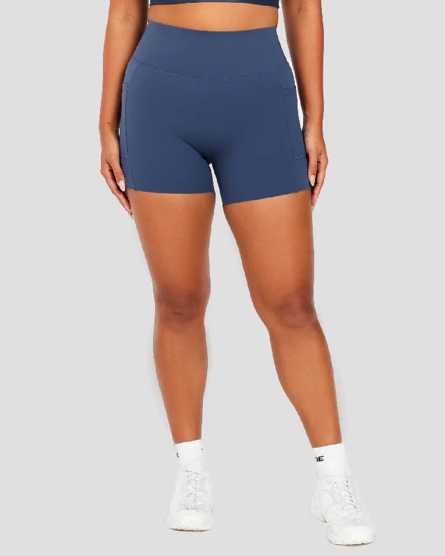 Shorts for Comfortable Fit for Running-Aura Bonded Ascend Shorts - Soft Navy