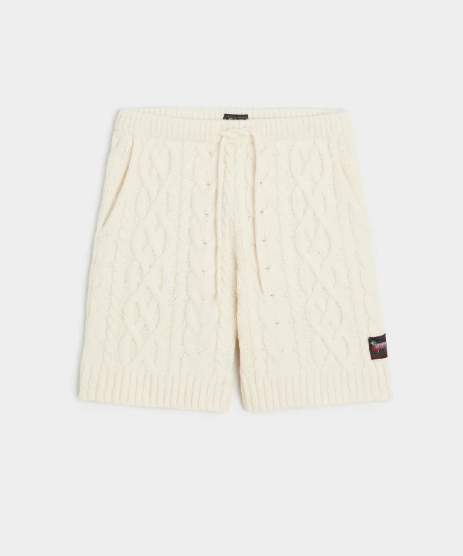 Running Shorts for Women-Todd Snyder X Woolrich Cable Knit Shorts