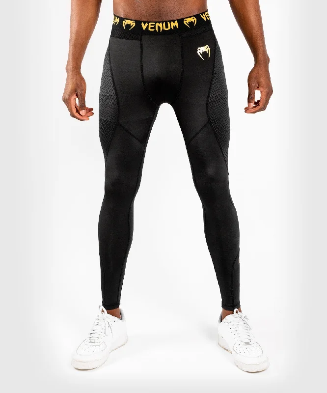 Custom Pants with Reinforced Knees-Venum G-Fit Compression Tights - Black/Gold