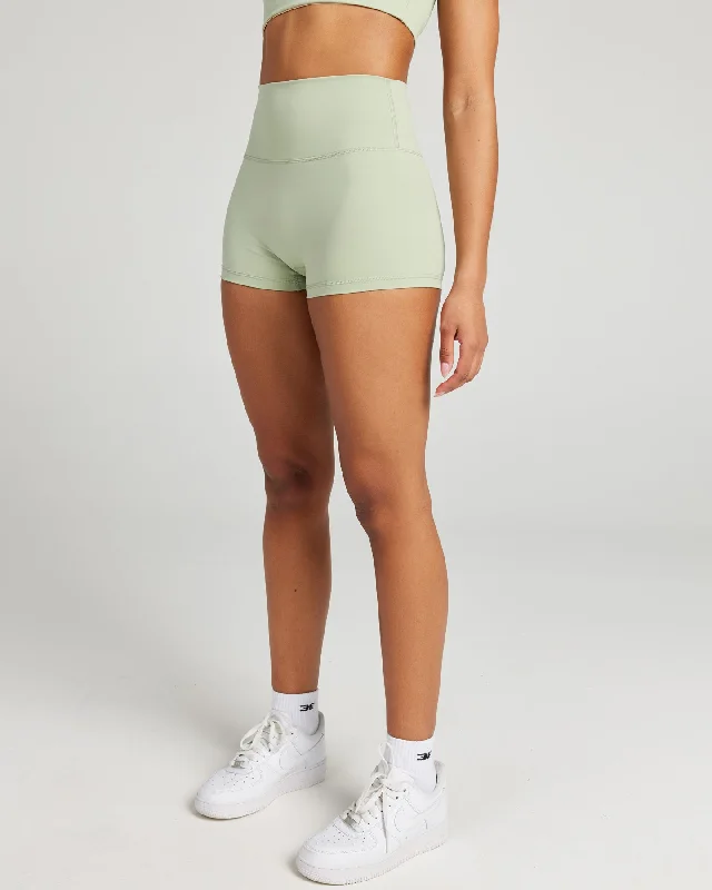 Athletic Shorts with Performance Fit-Aura SF Micro Shorts - Light Sage