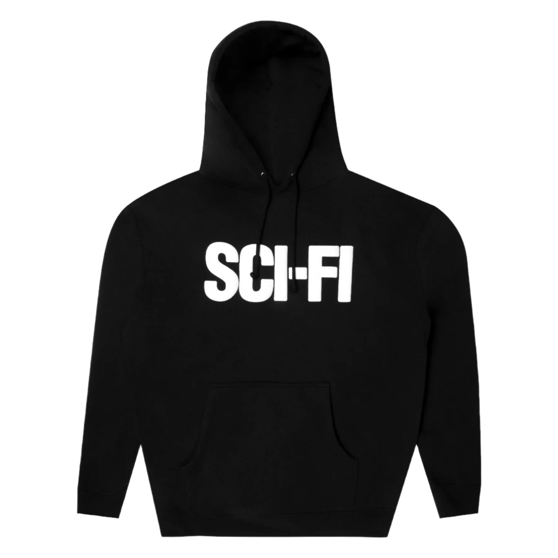 Custom Hoodies for Camping-SCI-FI FANTASY BIG LOGO HOOD BLACK