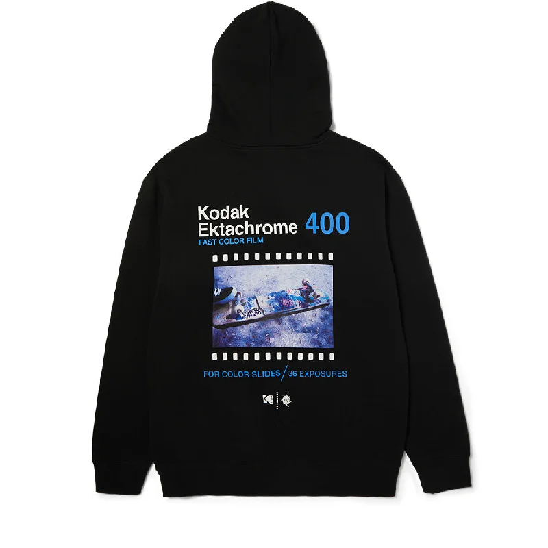 Custom Hoodies for Sports Fans-HUF X KODAK INVENTION P/O HOODIE // BLACK