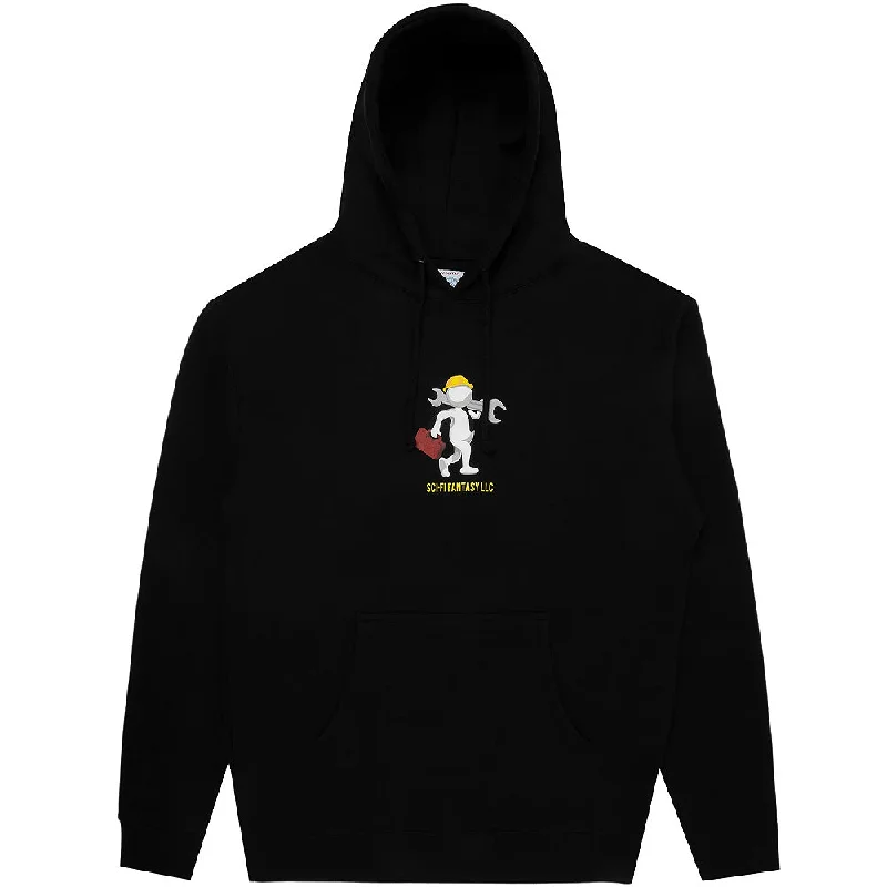 Custom Hoodies for Schools-SCI-FI FANTASY TECH SUPPORT HOOD // BLACK