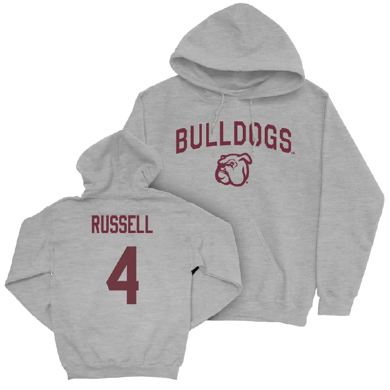 Custom Hoodies for School Events-Sport Grey Women's Basketball Bulldogs Hoodie - Eniya Russell