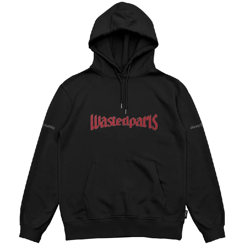 Custom Hoodies for Casual Fridays-WASTED PARIS UNITED HOODIE // BLACK