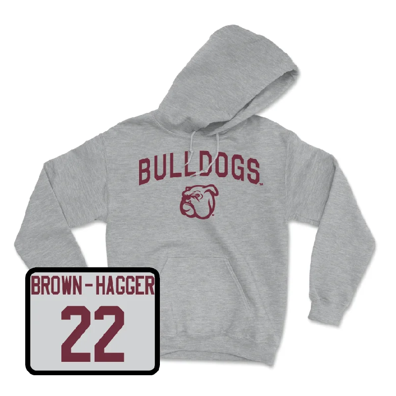 Custom Hoodies for Cozy Comfort in Cold Weather-Sport Grey Women's Basketball Bulldogs Hoodie - Jasmine Brown-Hagger