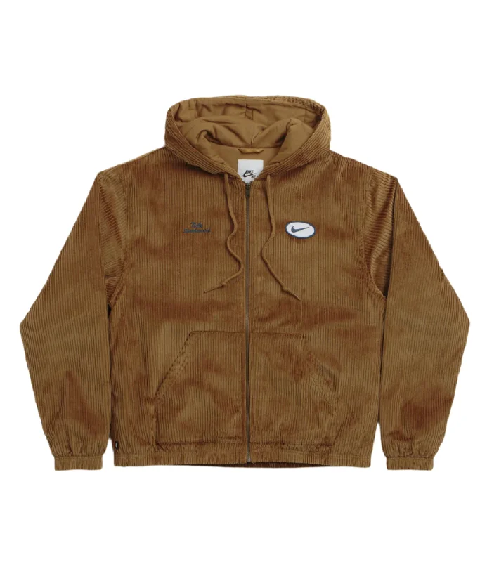 Custom Hoodies for Group Orders-NIKE SB CORD HOODIE BROWN