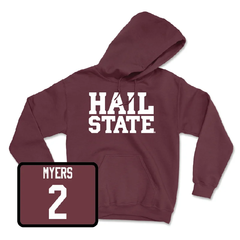 Custom Hoodies for Stylish Layering-Maroon Men's Basketball Hail Hoodie - Adrian Myers