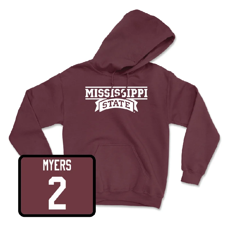 Custom Hoodies for Seasonal Fashion-Maroon Men's Basketball Team Hoodie - Adrian Myers