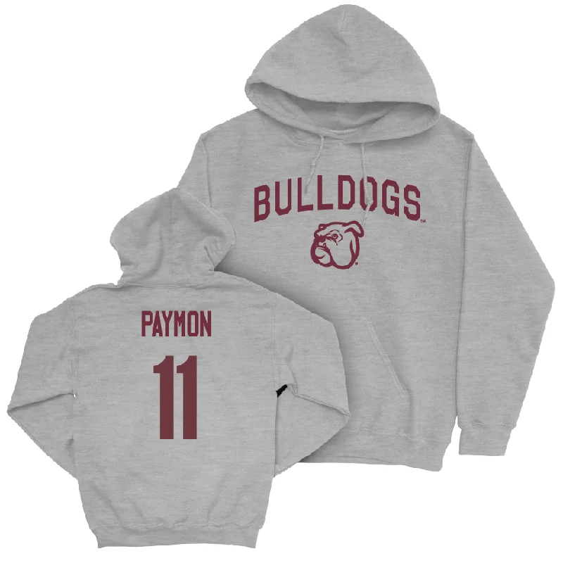 Custom Hoodies for Trekking-Sport Grey Men's Basketball Bulldogs Hoodie  - EJ Paymon