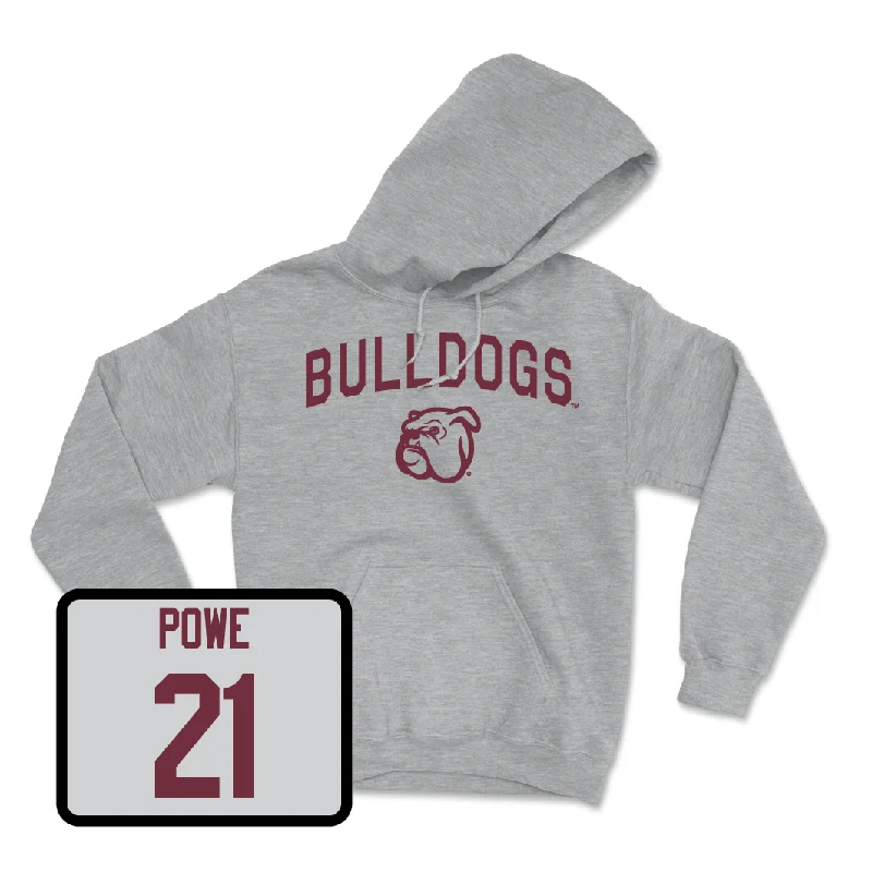 Custom Hoodies for School Spirit-Sport Grey Women's Basketball Bulldogs Hoodie - Debreasha Powe