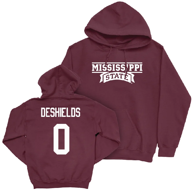 Custom Hoodies for Special Gifts-Maroon Women's Basketball Team Hoodie - Denim DeShields