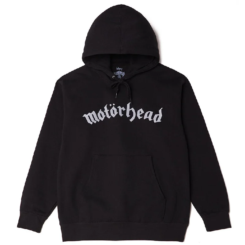 Custom Hoodies for Casual Wear-OBEY X MOTORHEAD WARPIG PREMIUM HOODED FLEECE // BLACK