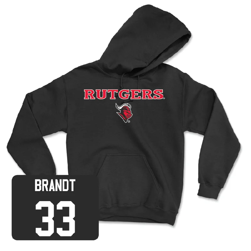 Custom Hoodies with Vintage Designs-Women's Basketball Black Rutgers Hoodie - Kennedy Brandt