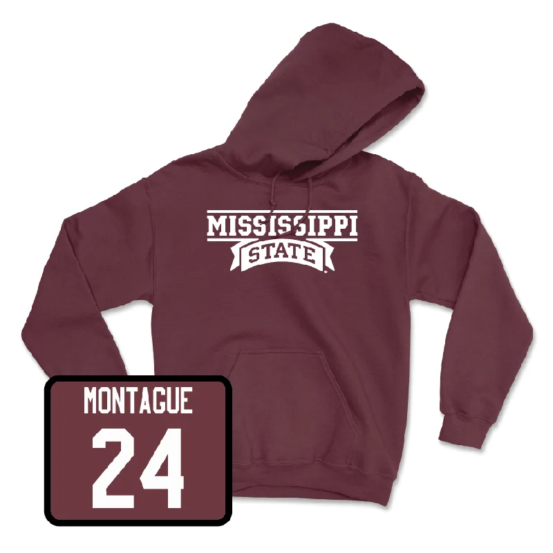 Custom Hoodies with Retro Style-Maroon Women's Basketball Team Hoodie - Quanirah Montague