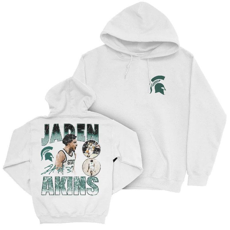 Custom Hoodies for Kids-EXCLUSIVE RELEASE: Jaden Akins 90s White Hoodie