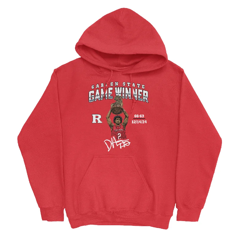 Custom Hoodies for Music Festivals-EXCLUSIVE RELEASE: Dylan Harper Garden State Game Winner Red Hoodie