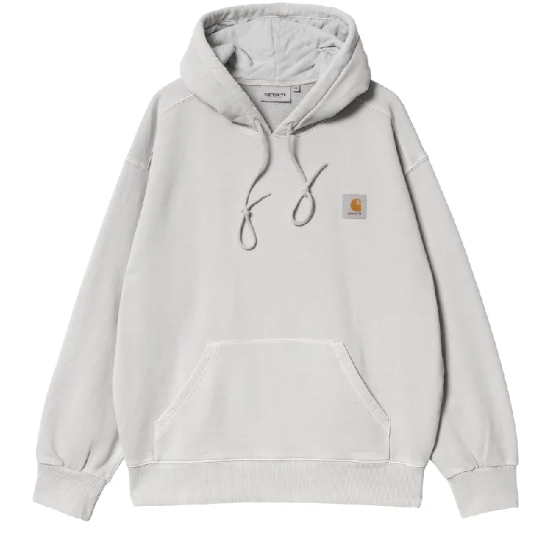 Custom Hoodies for High School Teams-CARHARTT WIP HOODED NELSON SWEAT // SONIC SILVER (GARMENT DYED)