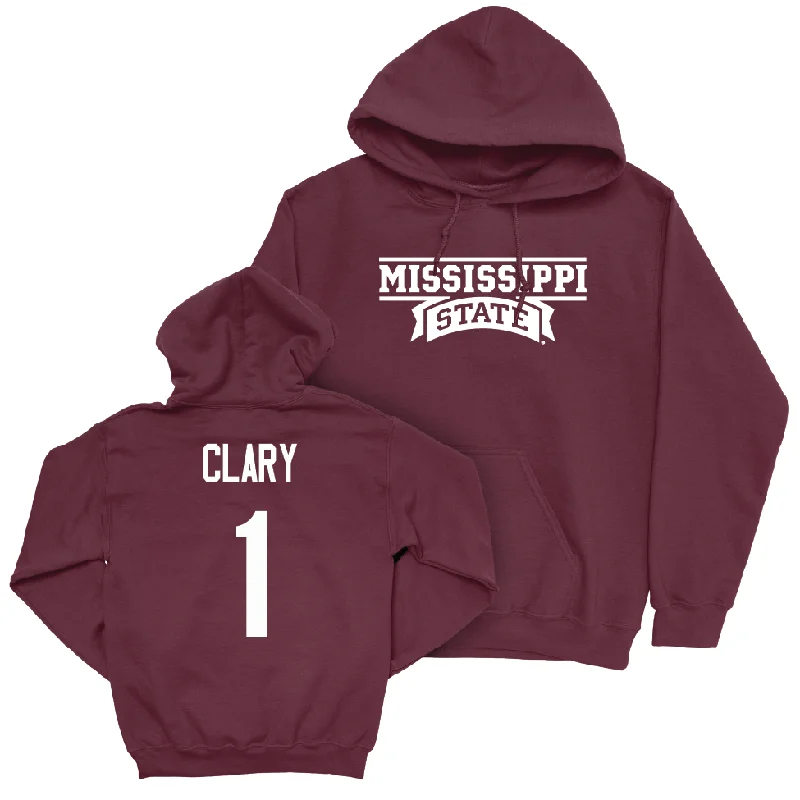 Custom Hoodies for Snowboarding-Maroon Men's Basketball Team Hoodie  - Kanye Clary