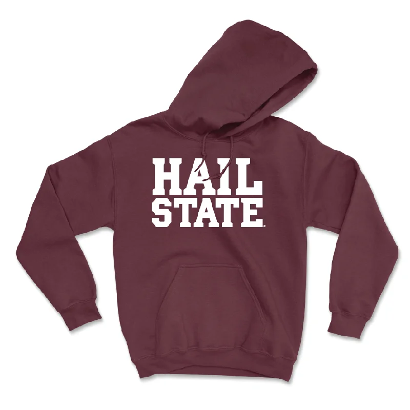 Custom Hoodies for Youth Programs-Maroon Men's Basketball Hail Hoodie - Cameron Matthews