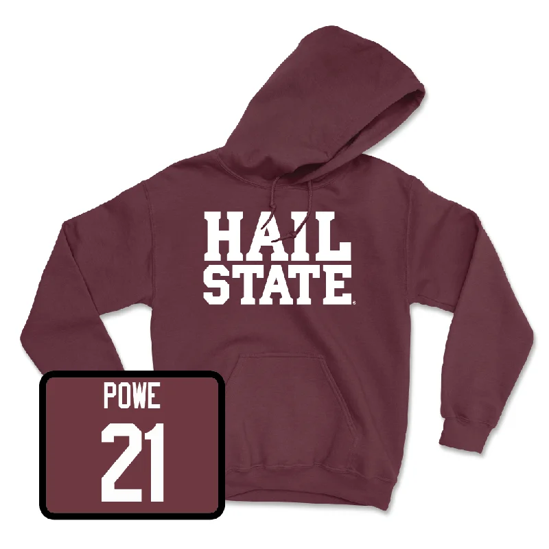 Custom Hoodies for Promotional Marketing-Maroon Women's Basketball Hail Hoodie - Debreasha Powe