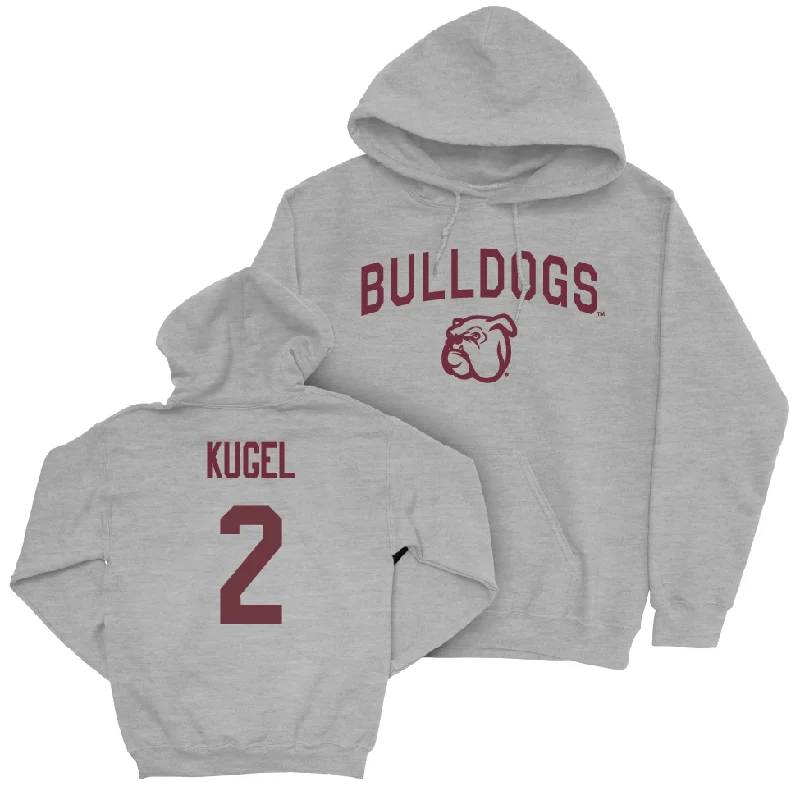 Custom Hoodies for Family Reunions-Sport Grey Men's Basketball Bulldogs Hoodie  - Riley Kugel