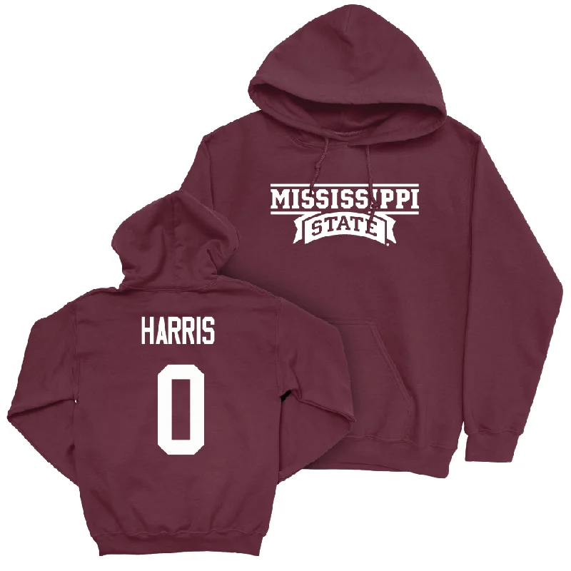 Custom Hoodies for Women’s Fashion-Maroon Men's Basketball Team Hoodie  - Claudell Harris