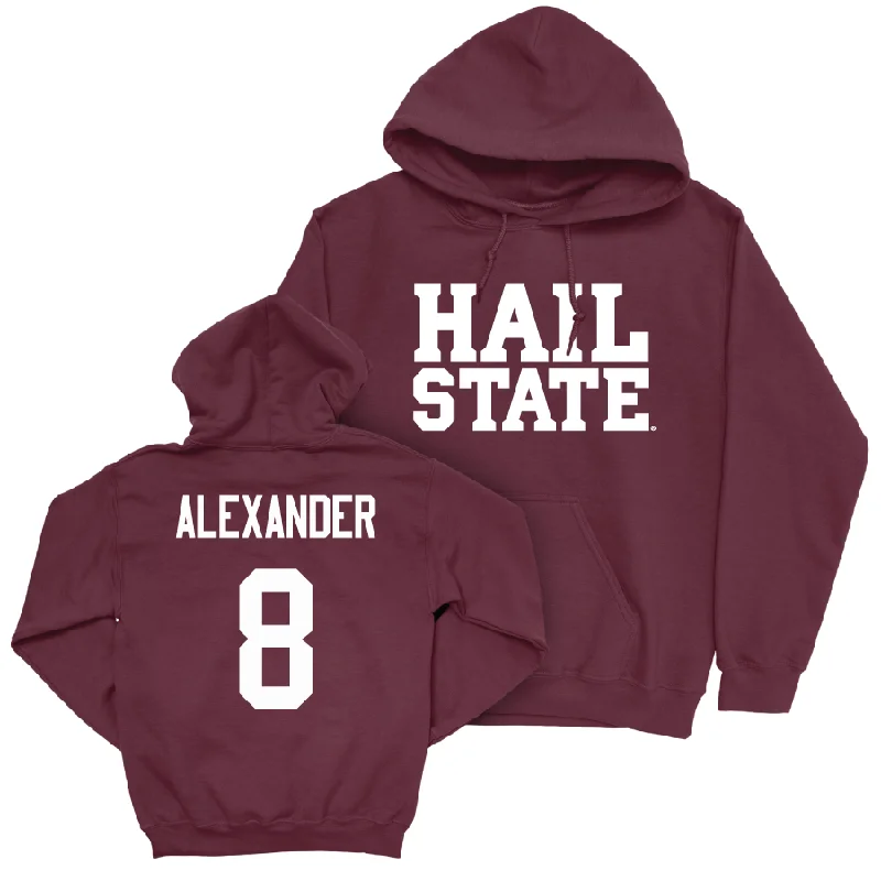 Custom Hoodies with College Logos-Maroon Men's Basketball Hail Hoodie - Harrison Alexander