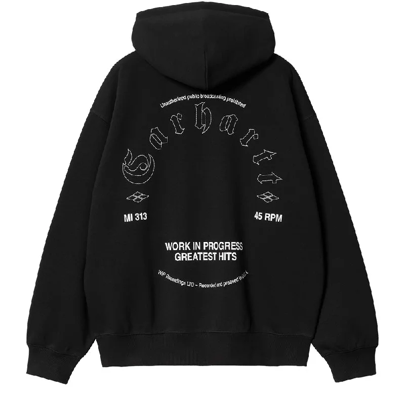 Custom Hoodies for Family Events-CARHARTT WIP HOODED GREATEST HITS SWEAT // BLACK/WHITE