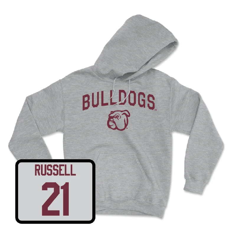 Custom Hoodies for Art Fans-Sport Grey Men's Basketball Bulldogs Hoodie  - MJ Russell