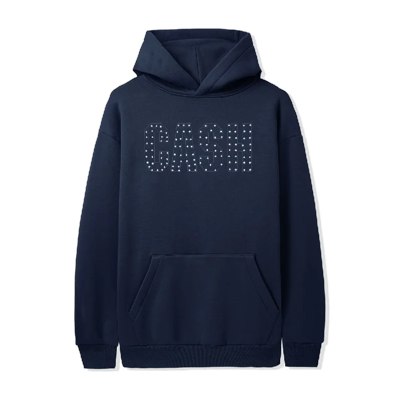 Custom Hoodies for Charities-CASH ONLY DIST STARS HOODIE NAVY