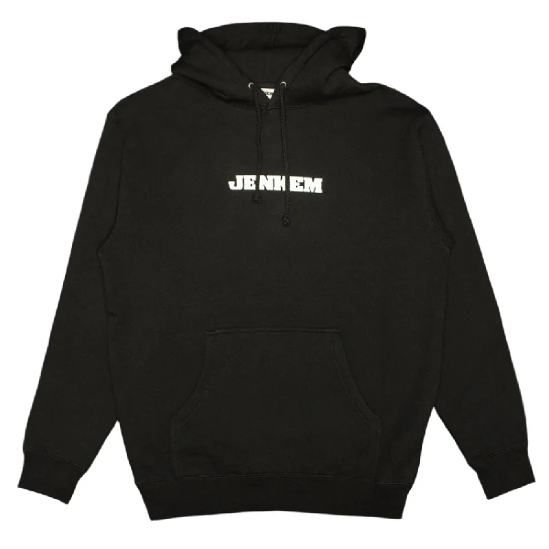 Custom Hoodies for Custom Events-JENKEM MAGAZINE CLASSIC LOGO HOODIE BLACK