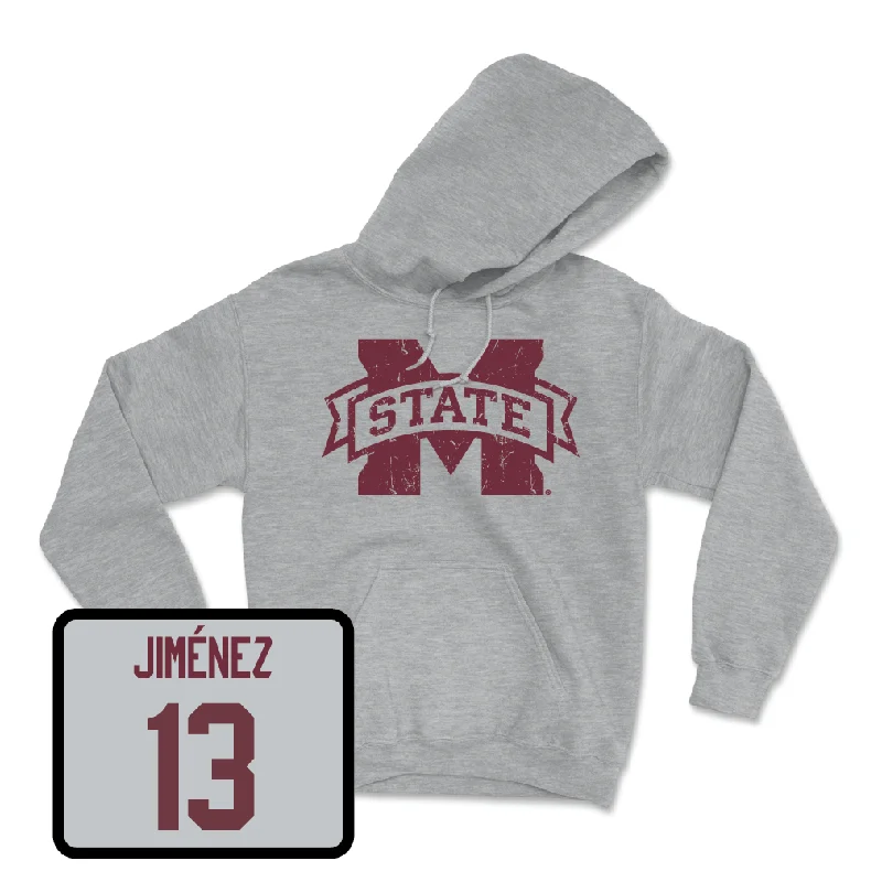 Custom Hoodies for Zip-Up Style-Sport Grey Women's Basketball Classic Hoodie - Rocío Jiménez